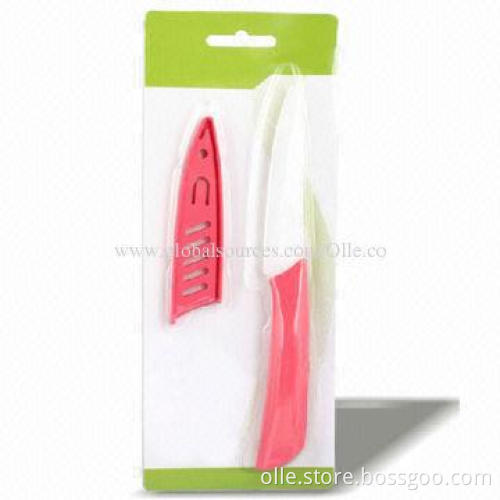 Colorful Handle Ceramic Knife with Sheath